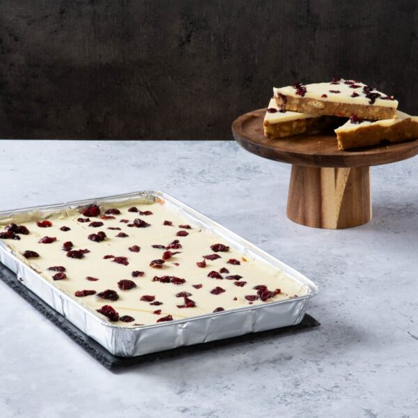 White Chocolate & Cranberry Traybake